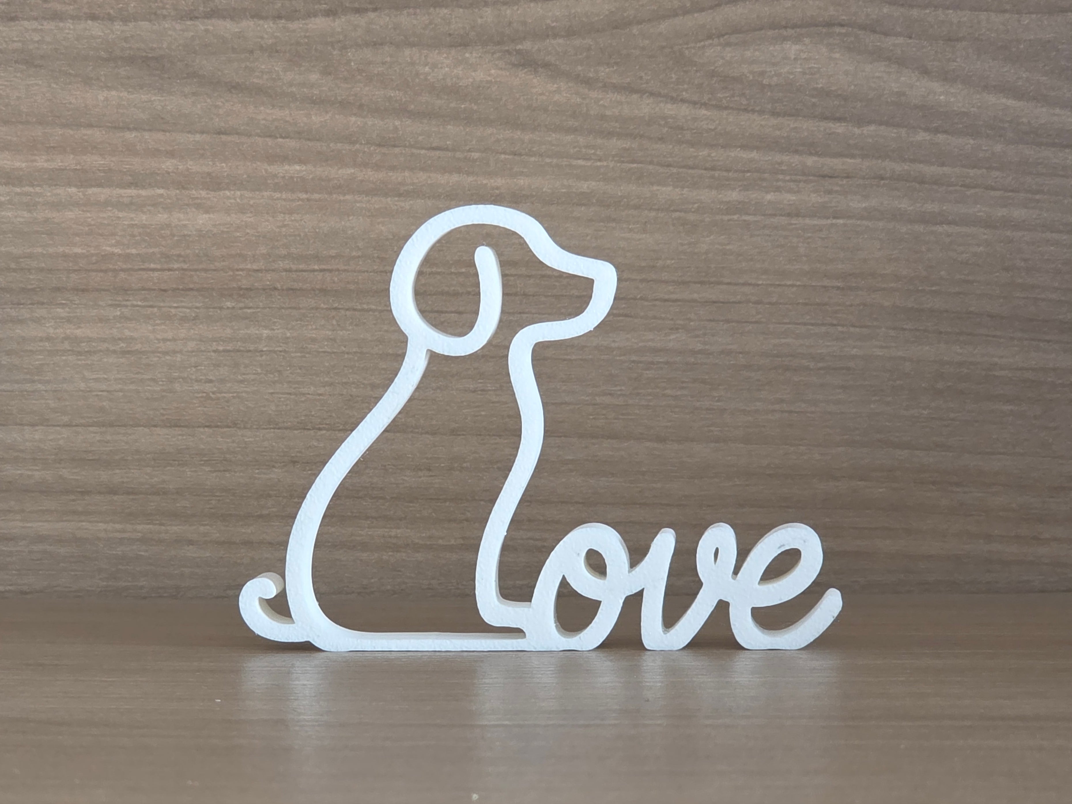 Love Dog Decorative Minimalist Home Decor 3D Model