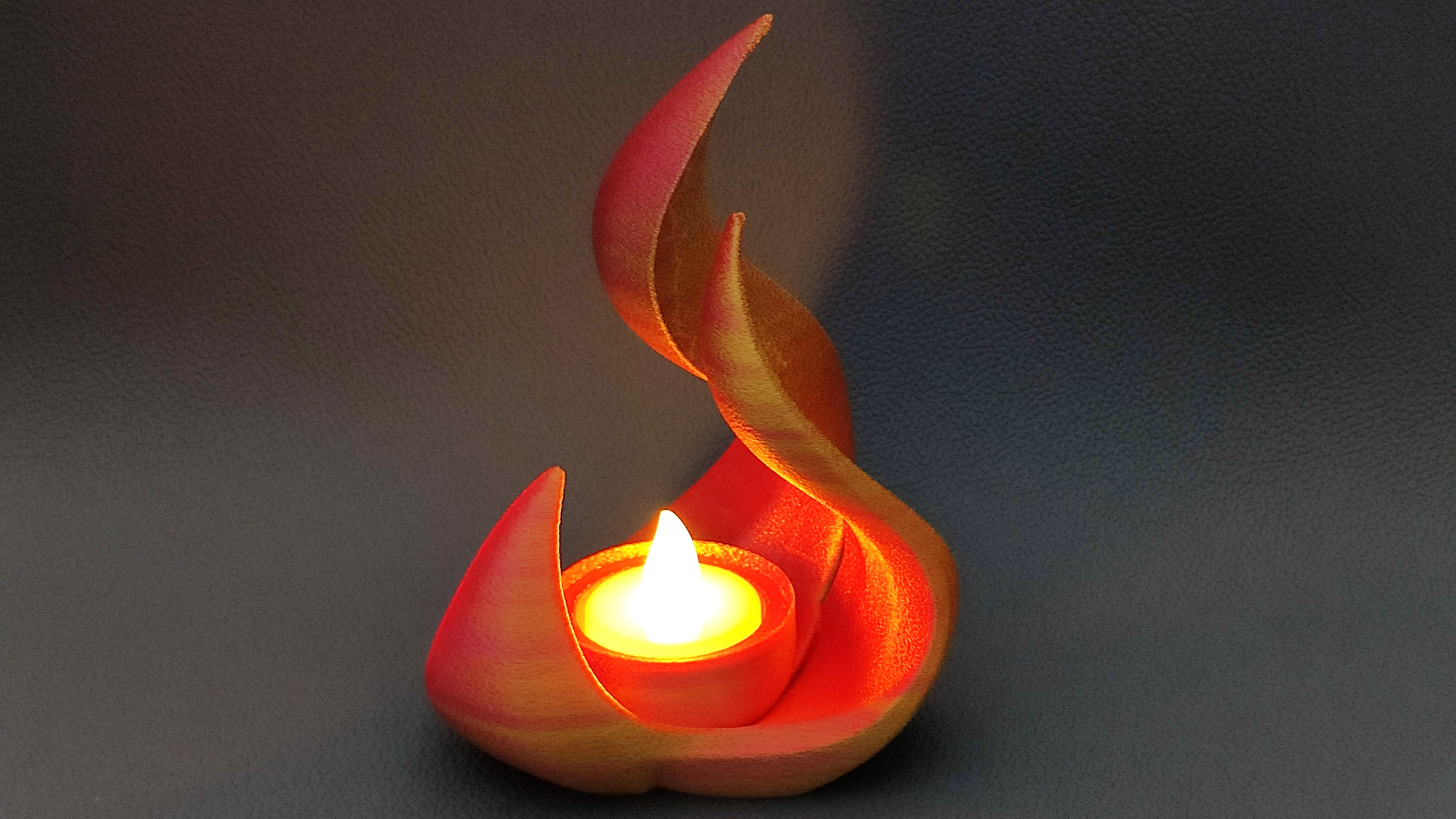 Wild Flame - LED tea light holder - no supports