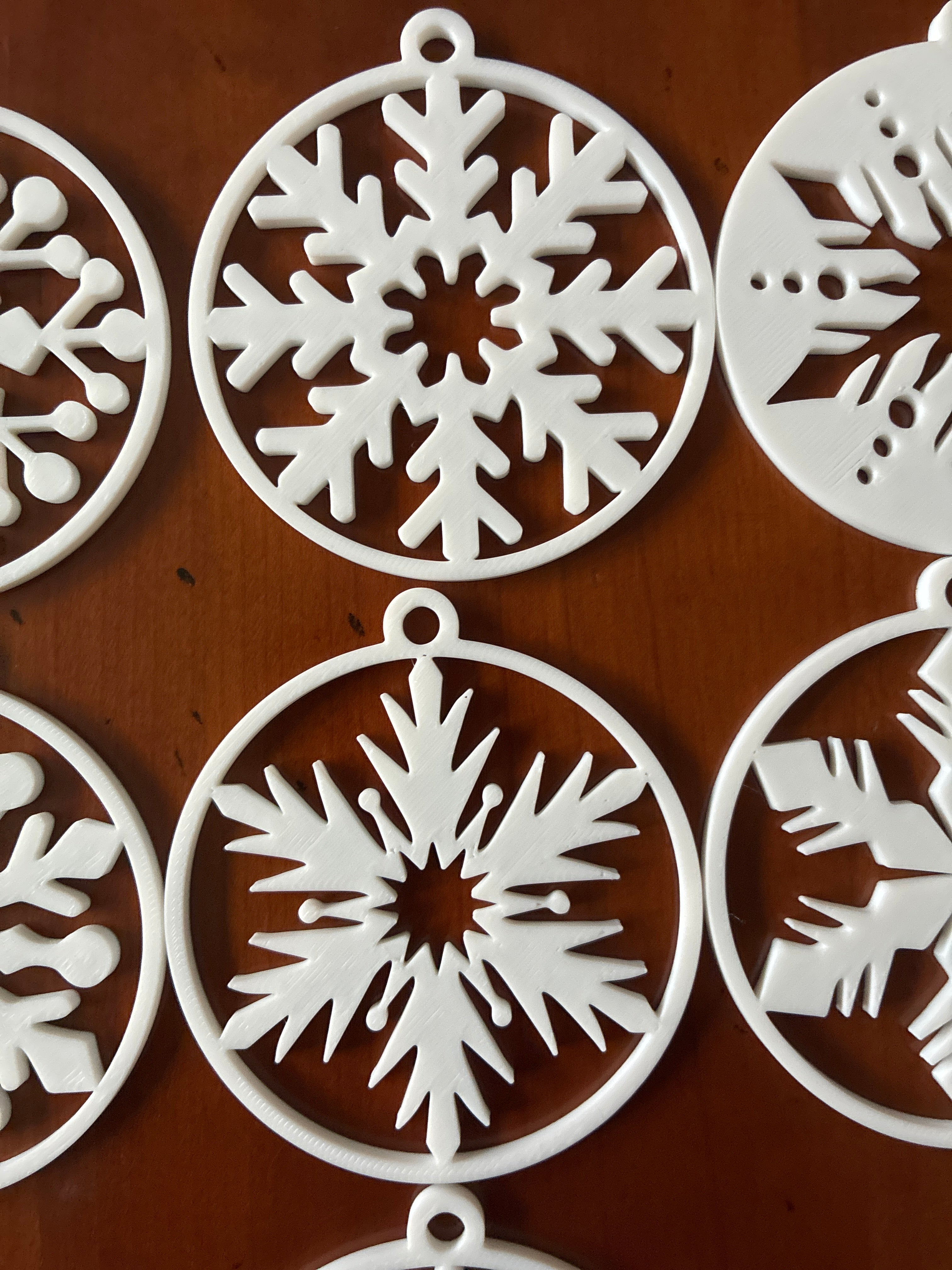 Christmas tree snowflakes