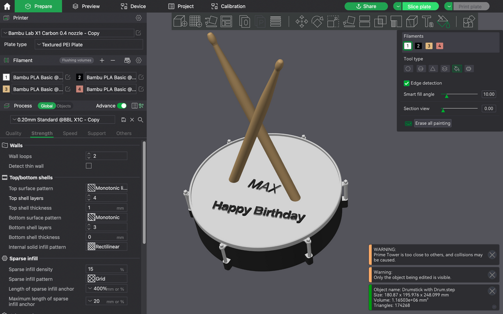 Drum and Drumsticks (Gift)