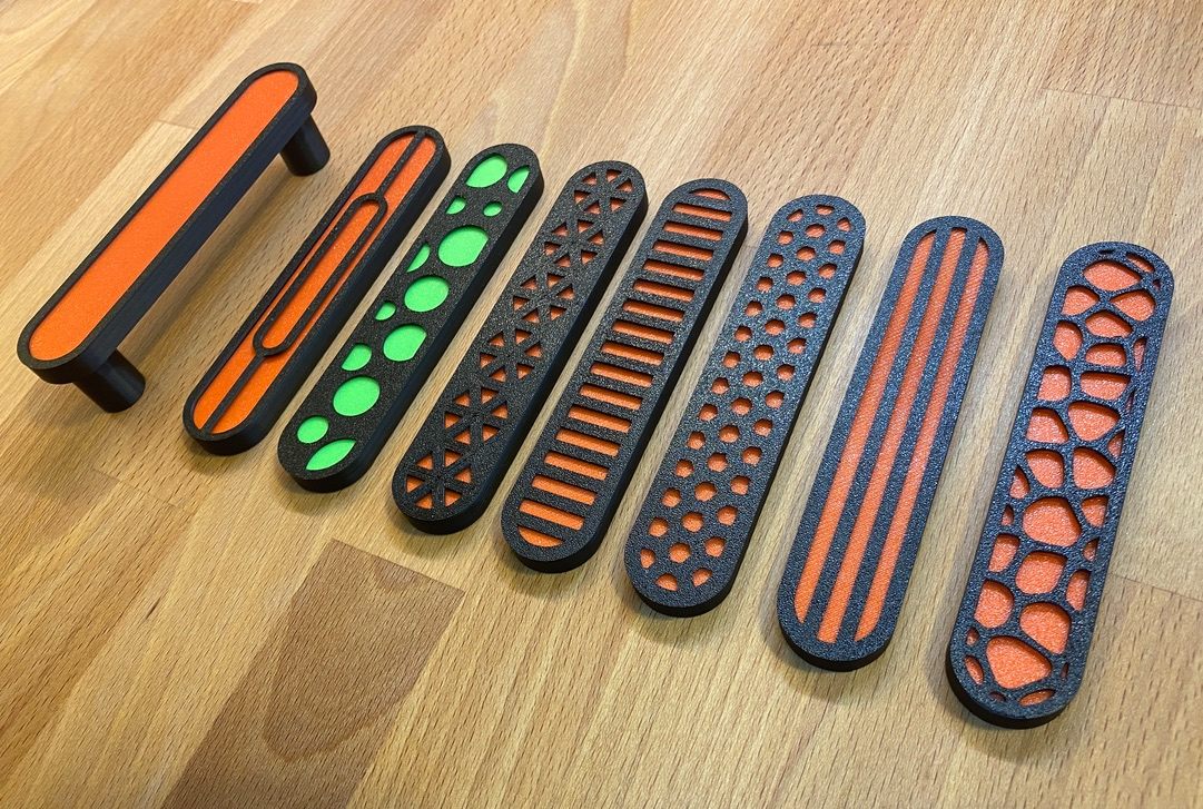 Drawer handles with interchangeable covers (97mm)