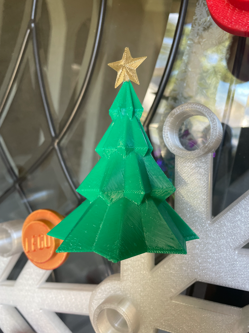Christmas tree for brick wreath