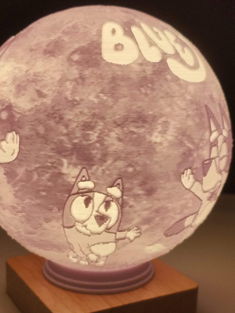 Bluey Moon Lamp