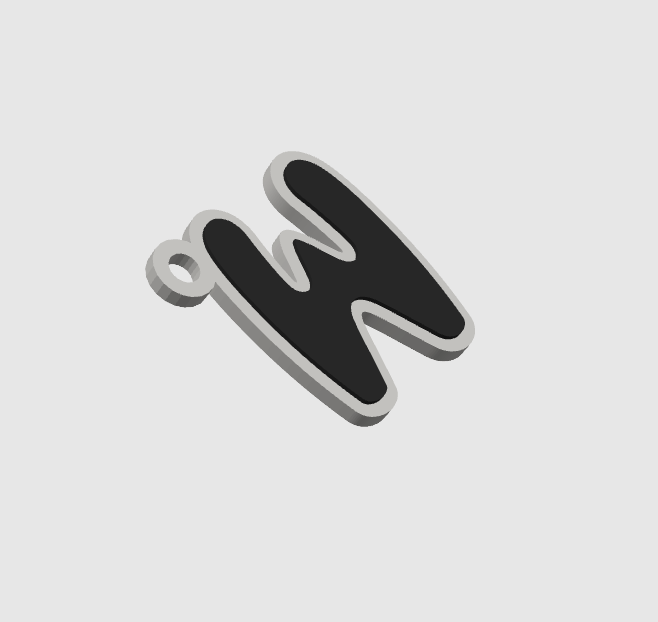 Retro Letter Keyrings | Keychain Double Layer