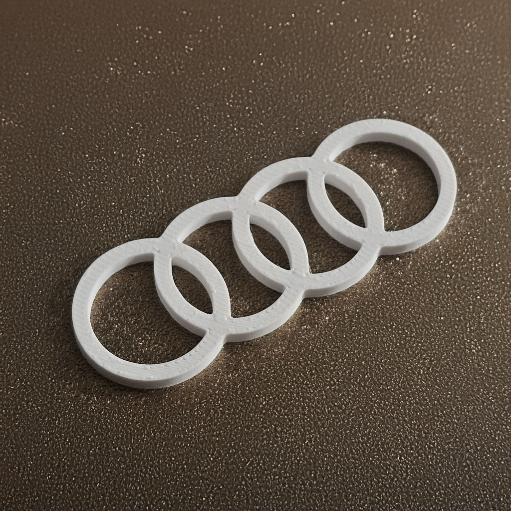 Audi Emblem Logo - 3D Printed (No Text)
