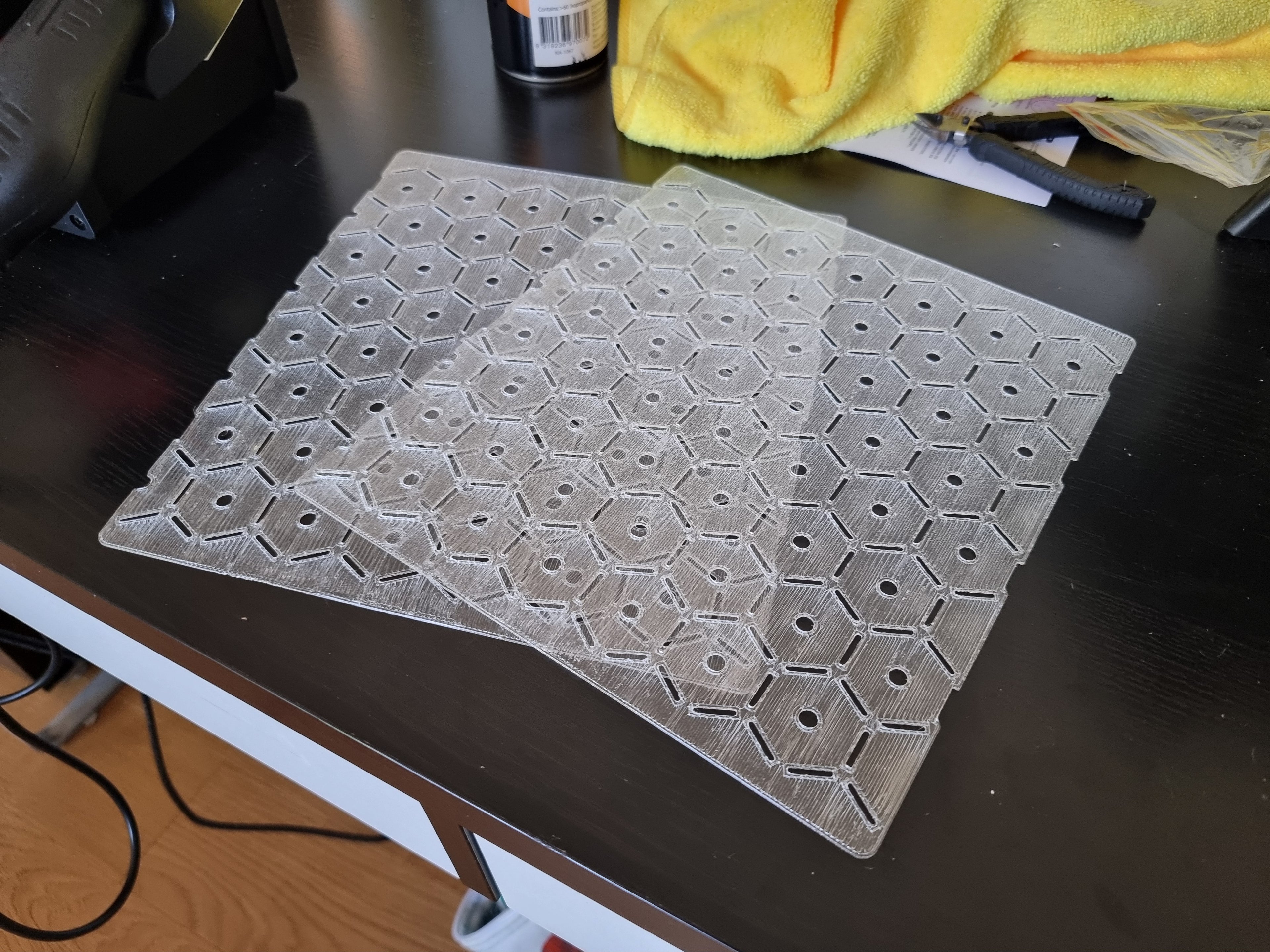 1.5" (38mm) Hex Grid Stencil Sheet