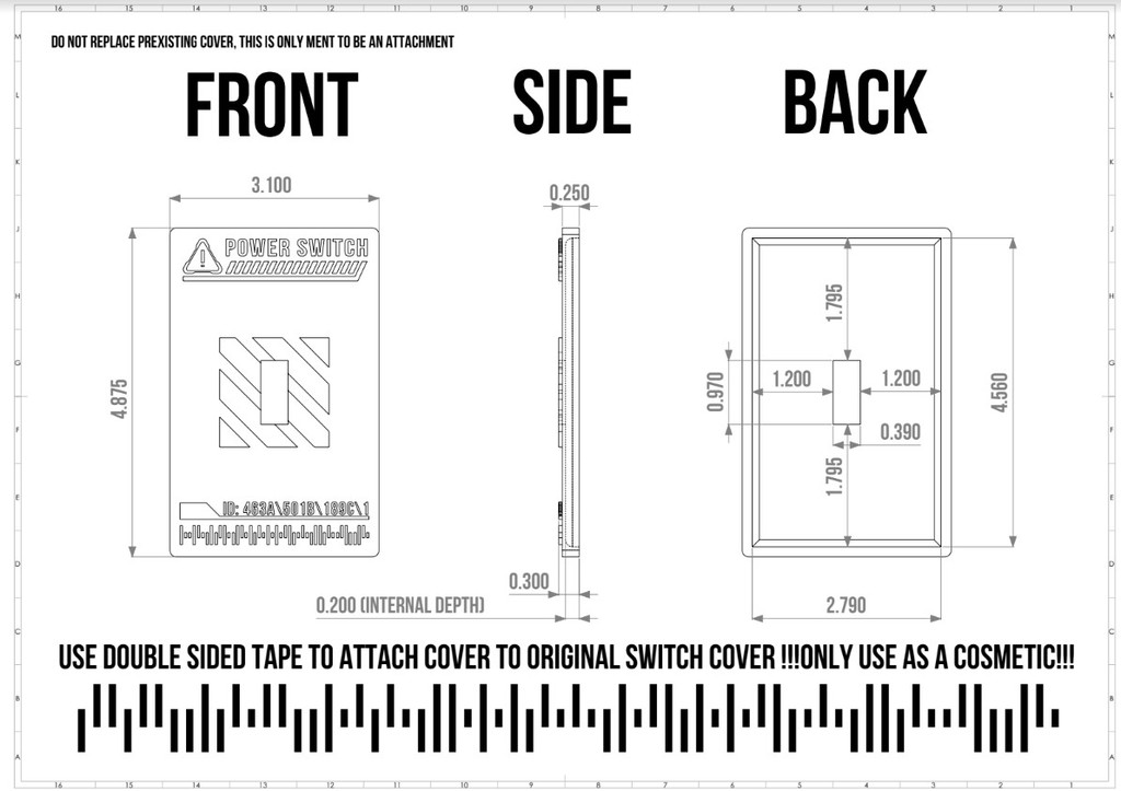 Futuristic Light Switch Cover