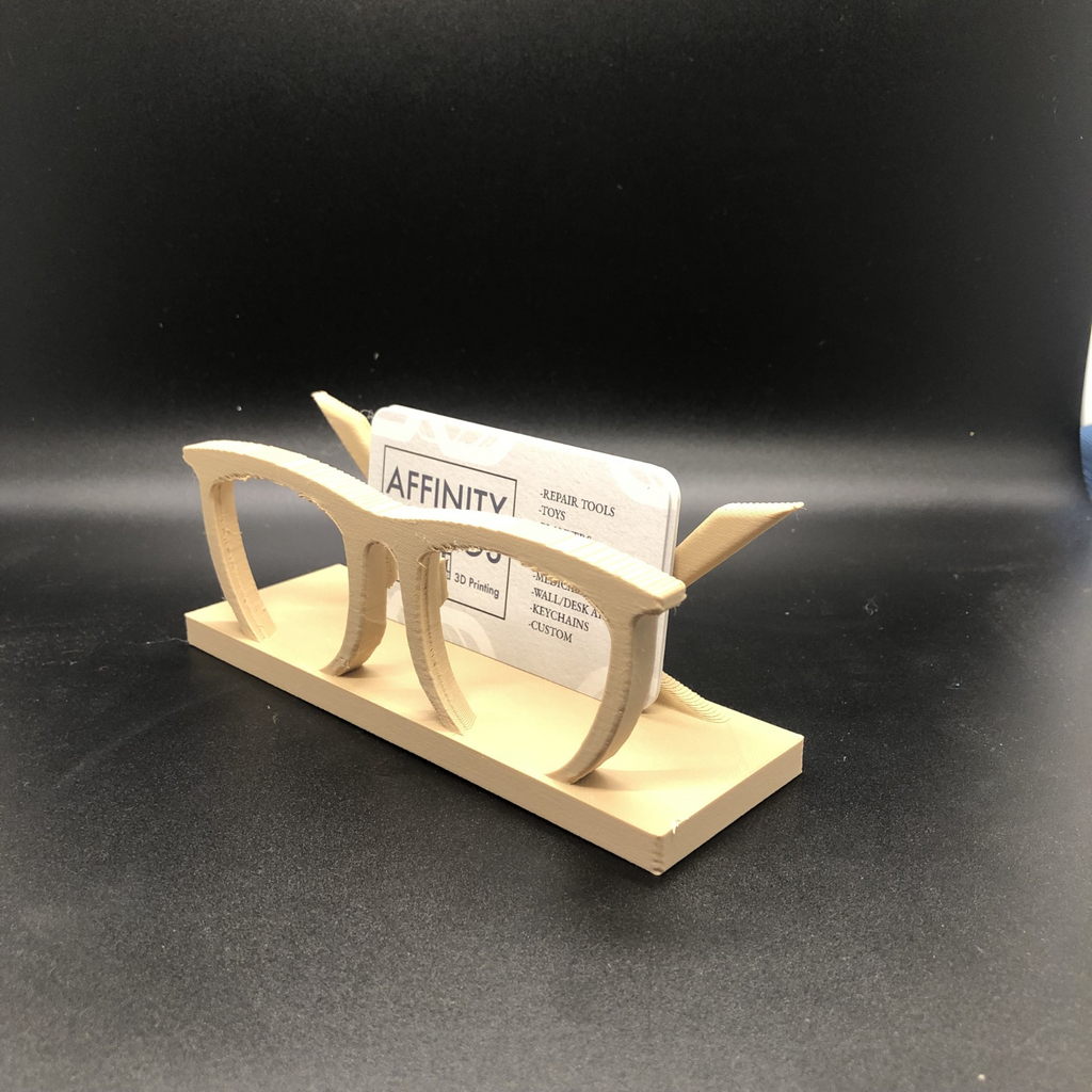 Glasses Form Business Card Holder