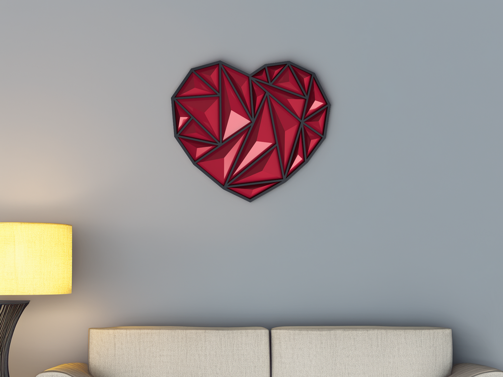 Heart wall art decoration
