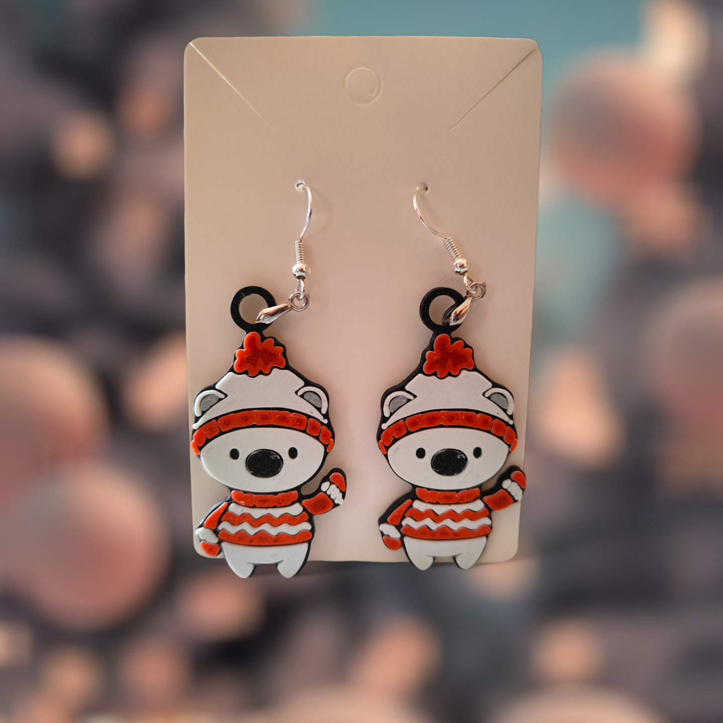 Cute Polar Bear - Earrings and Necklace