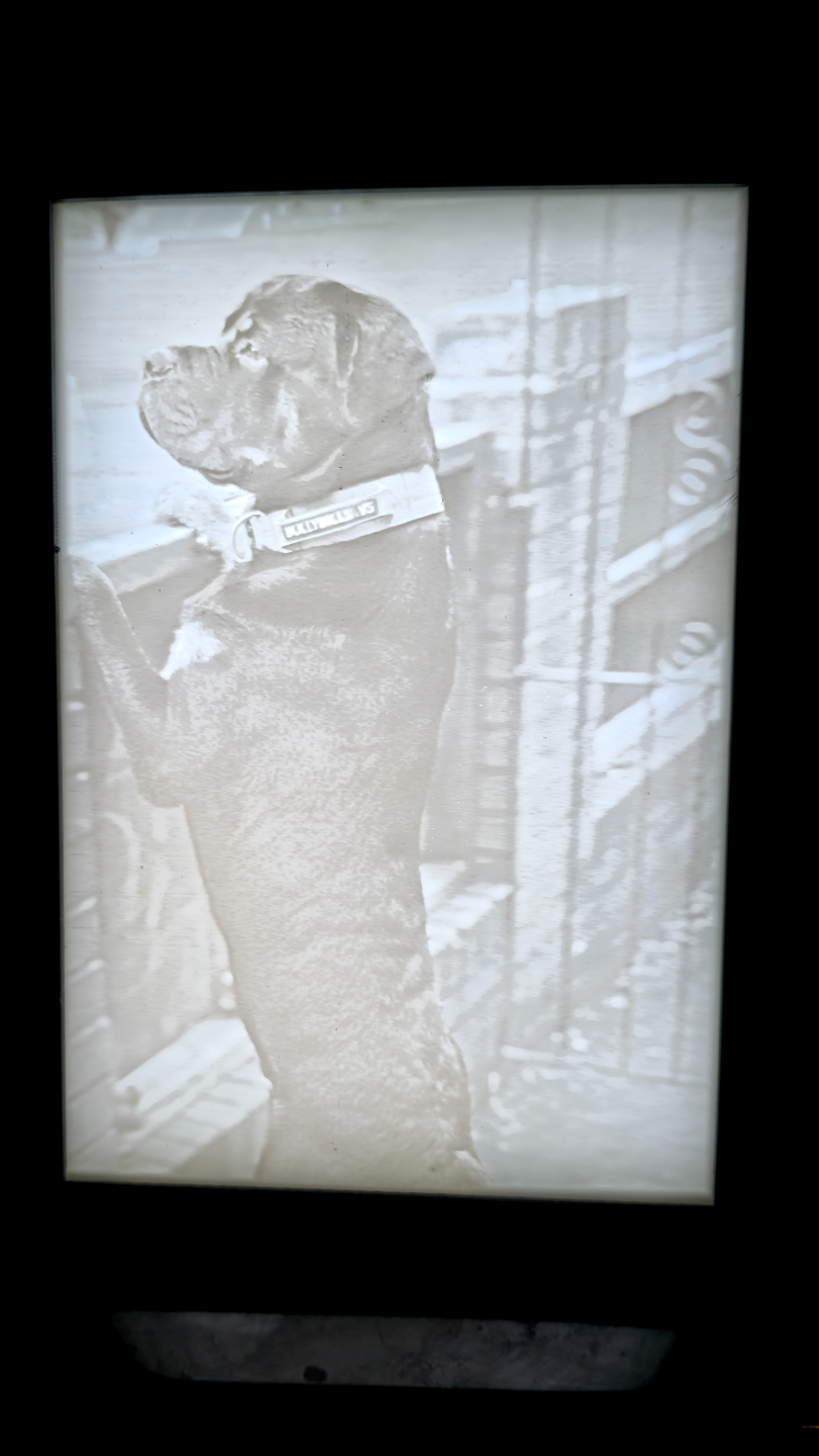 Lithophane photo and frame