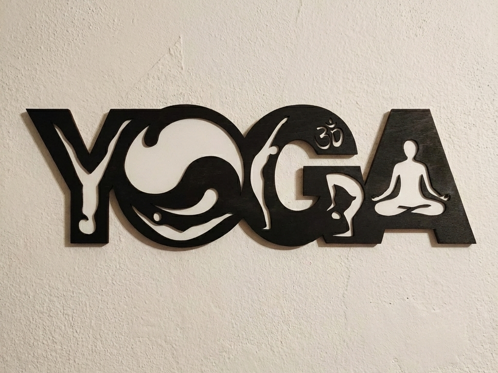 Yoga Word Art – 2D Wall Décor