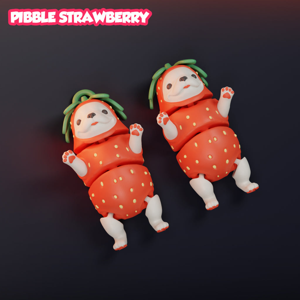 Strawberry Pibble, Viral Dog - Multi-color