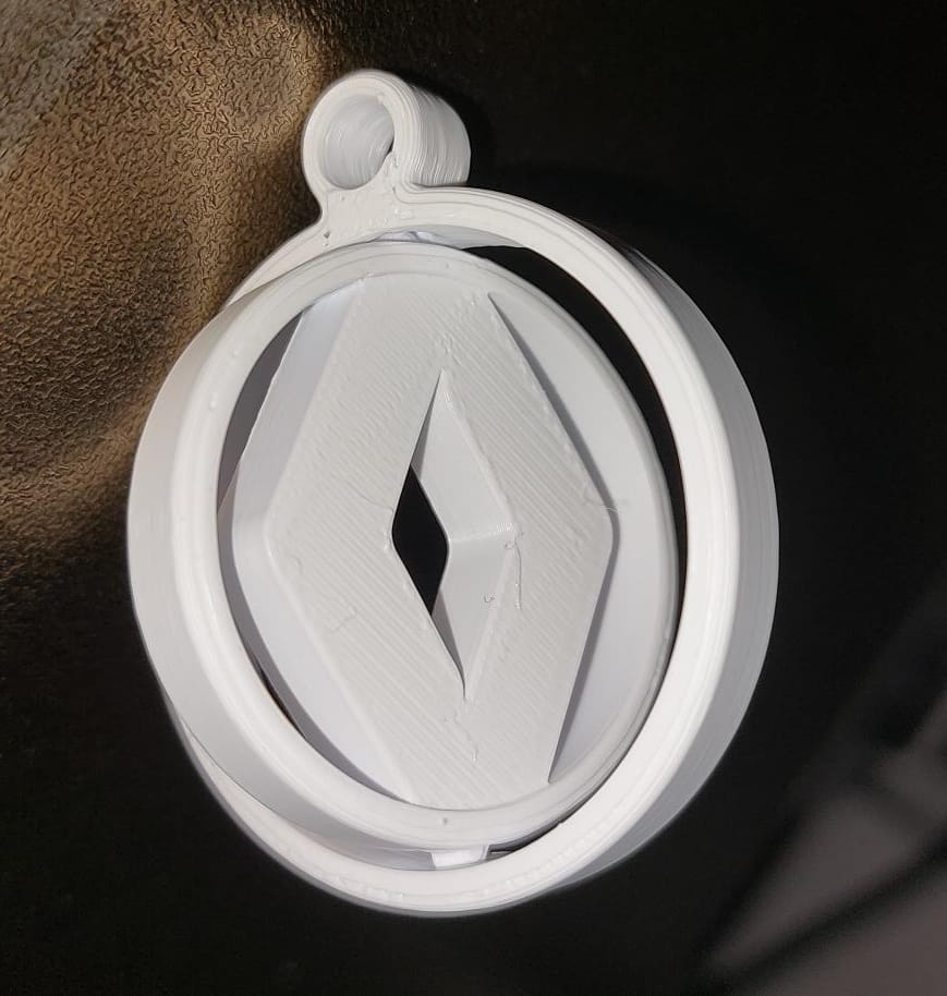 Renault Old Logo Gyro Keychain gimbal 1992 - 2021