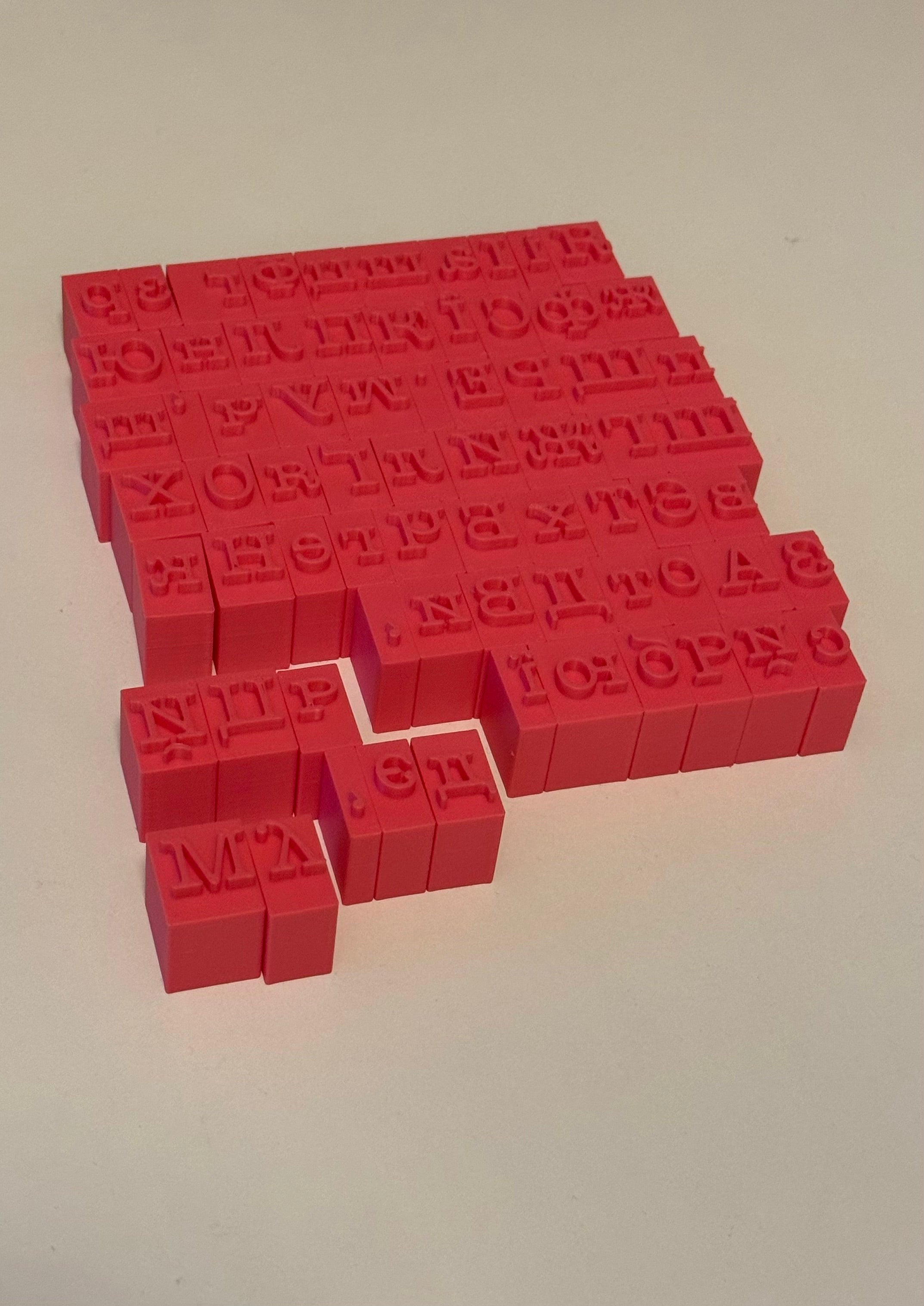 Ukrainian Alphabet Letter Stamps for Pottery, Clay