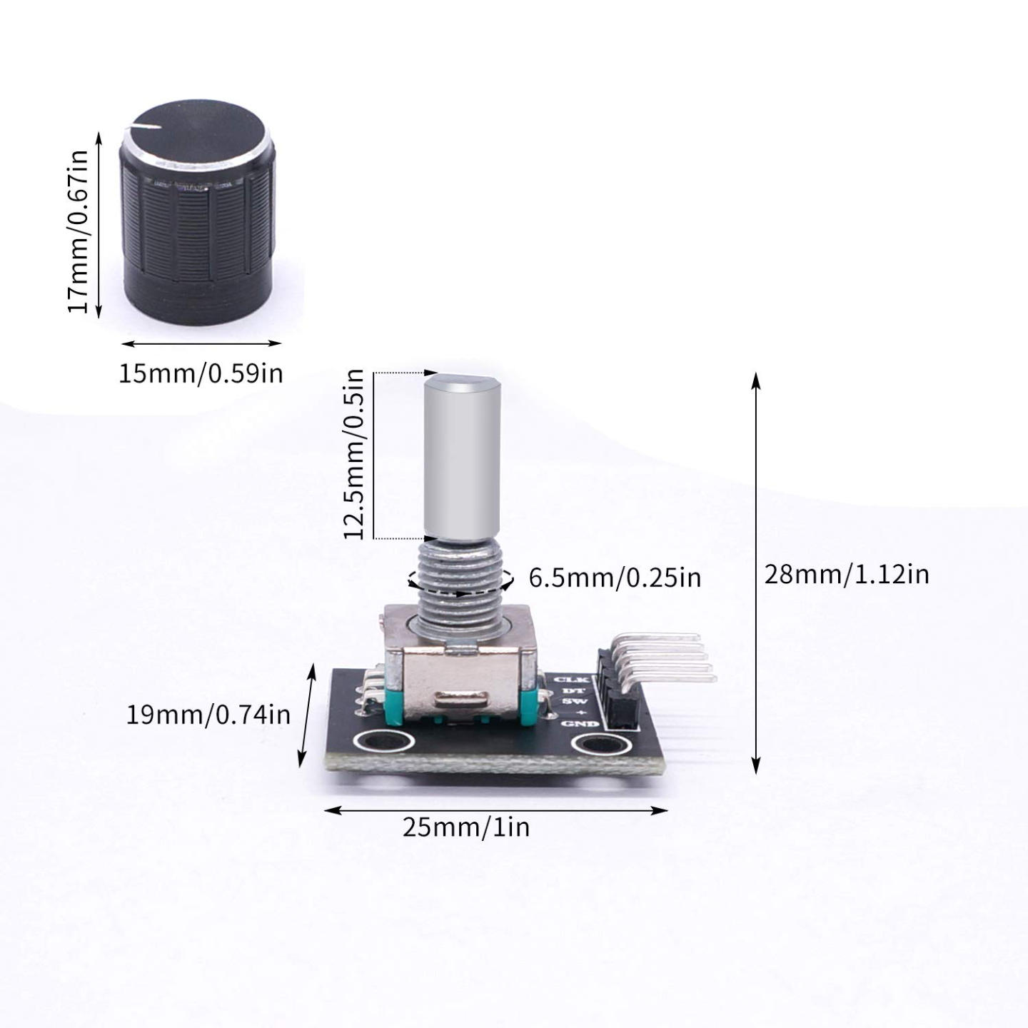 Knob for KY-040 rotary encoder