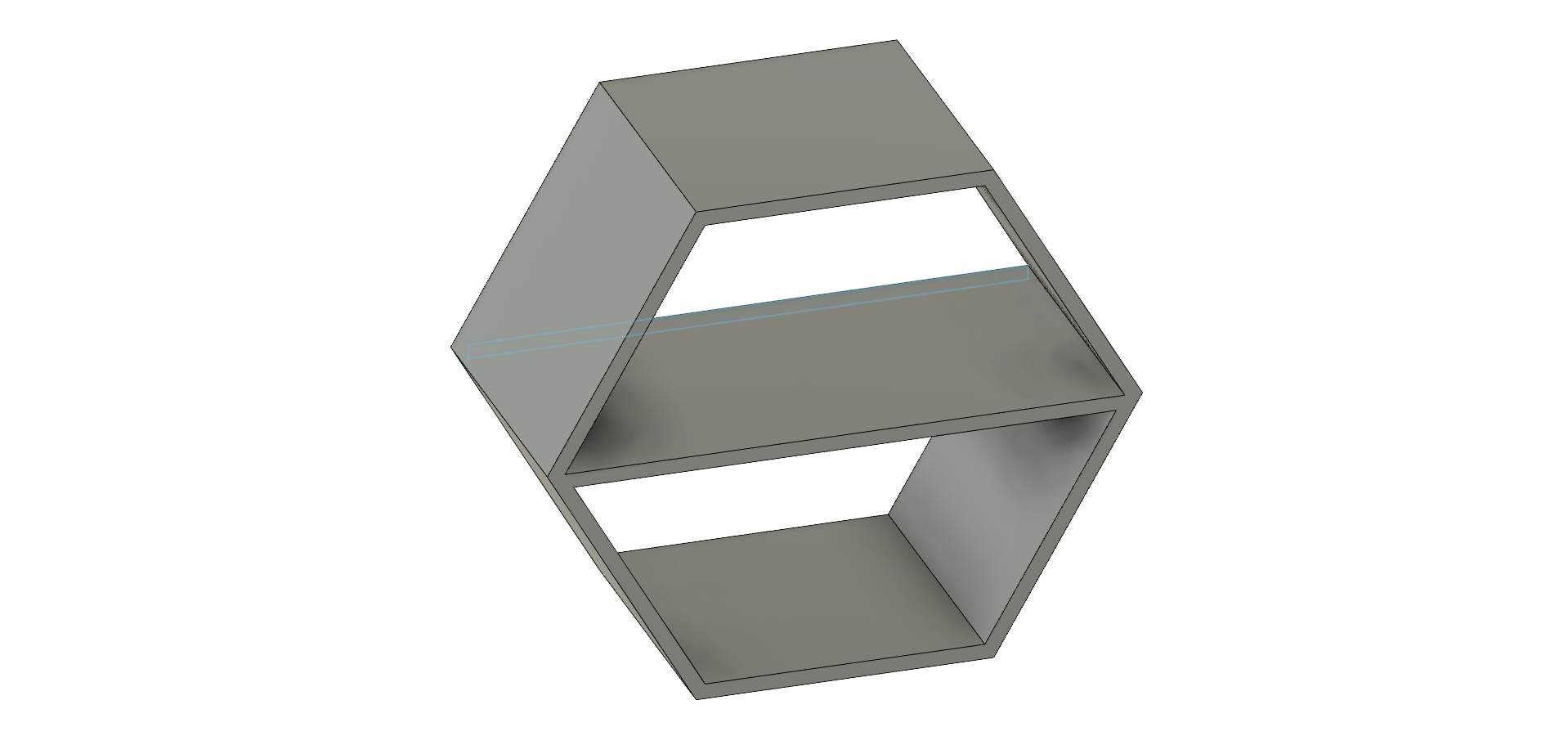 Honeycomb shelf devided