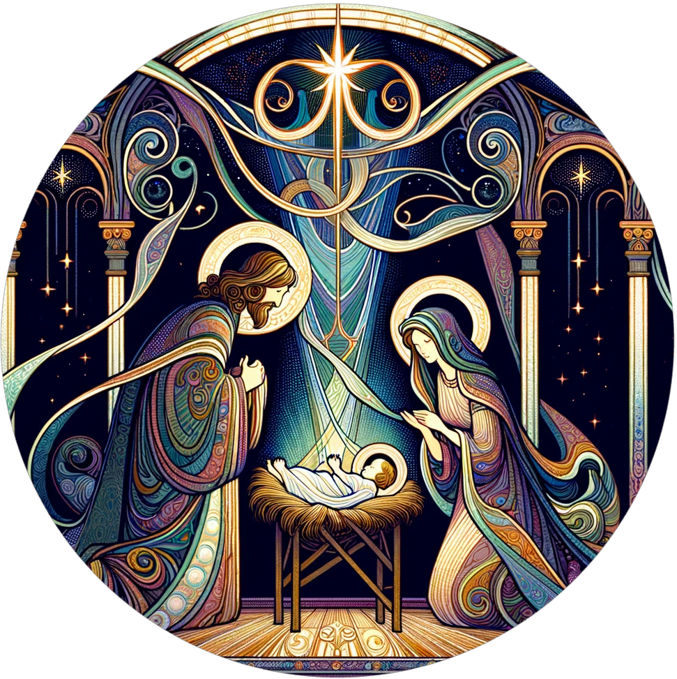 Art Nouveau Nativity Chromaphane - LithophaneMaker