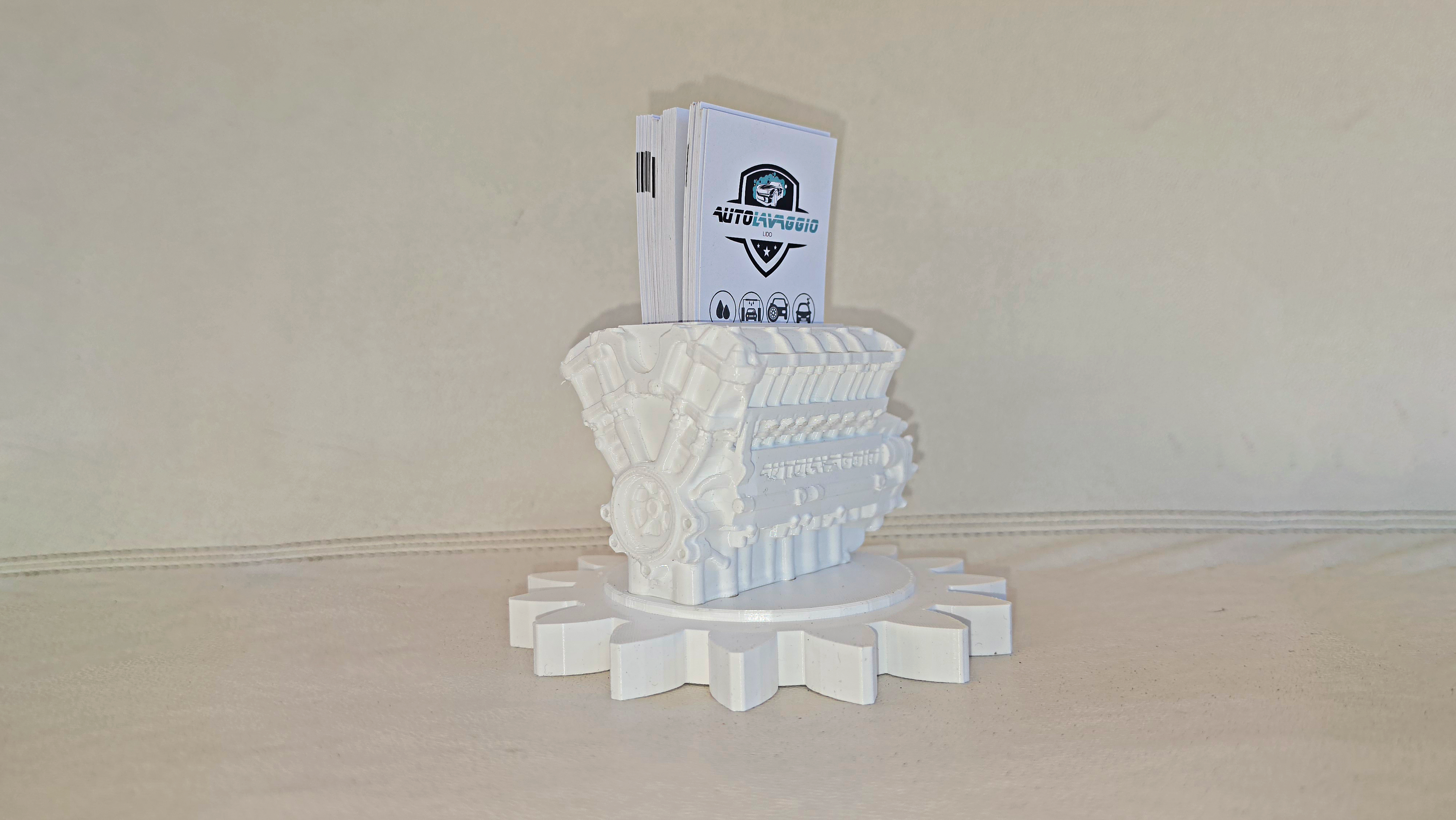 Mechanical Engine Business Card Stand