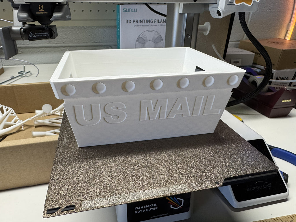 Mini US Mail Tote: Desktop Gift Box & Organizer
