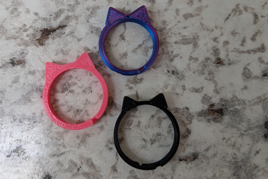 Kitty Ring - Cat Ears Ring - sizes 2-6 d-m