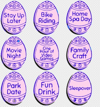 Easter Gift Tokens for inside eggs