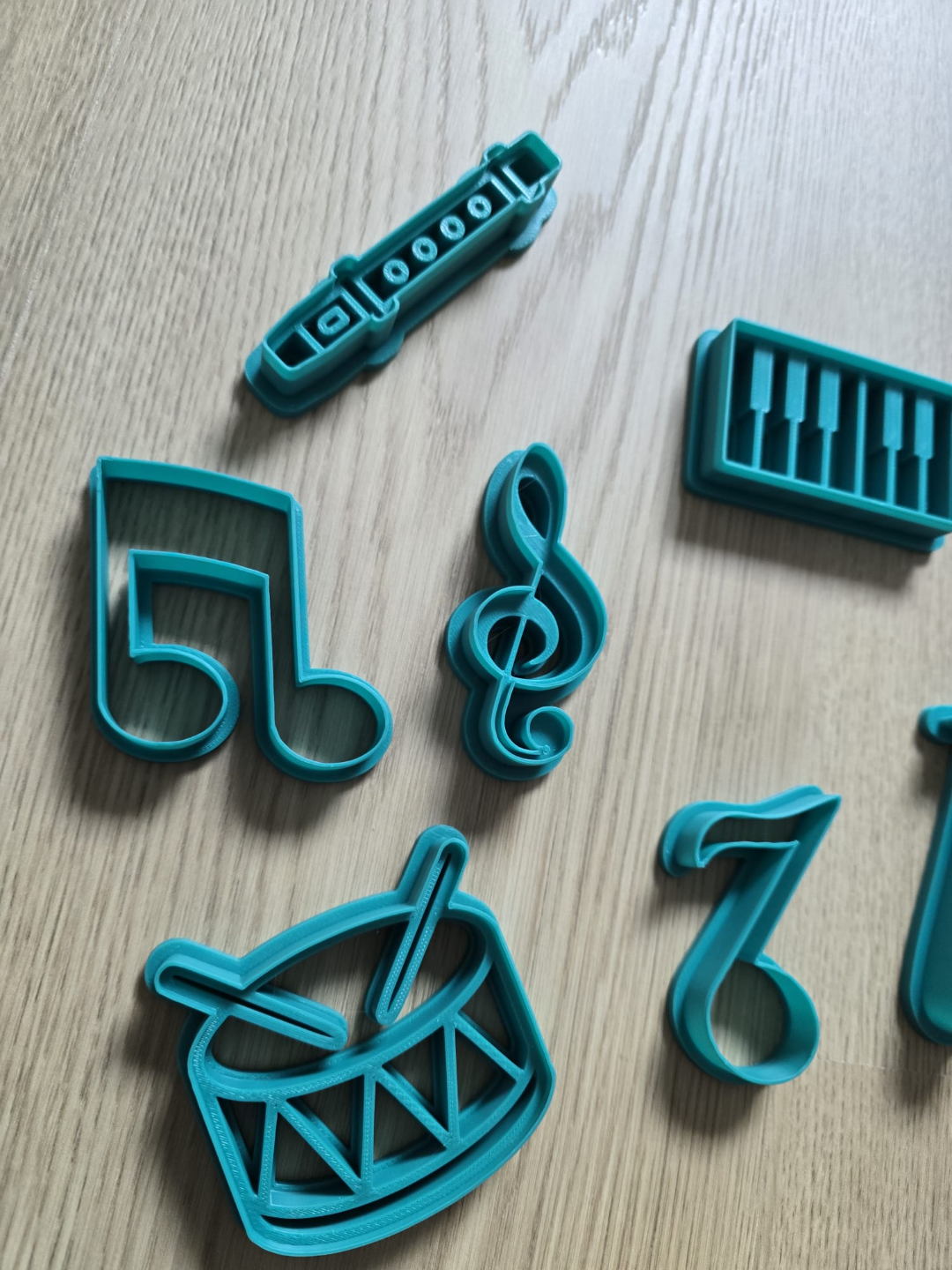 Music Theme Cookie Cutters Notes Drum Flute Piano