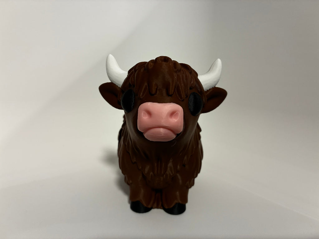 Chibi Highland Cow - Optimized AMS - No Supports