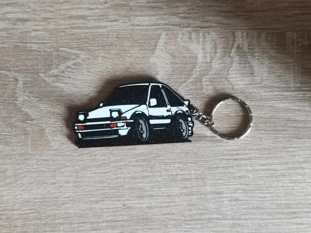 Toyota AE86 Tooned keychain