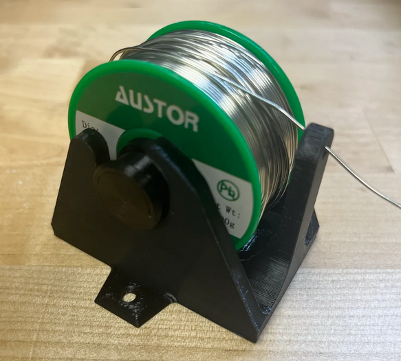Wall Mountable Solder Spool Holder
