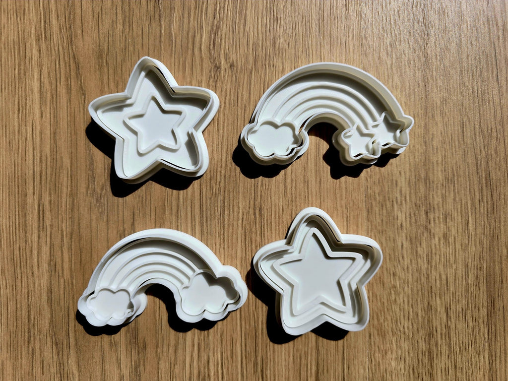 Rainbow Star Cutter For Cookie Playdoh Sand Clay