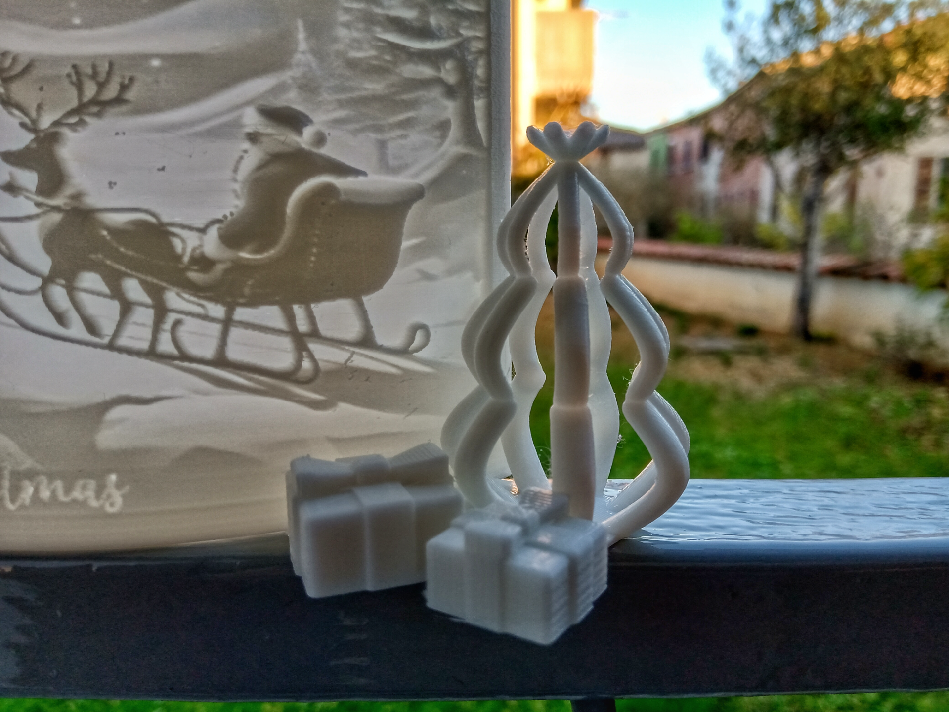 Lithophane Merry Christmas - greeting card Version 2