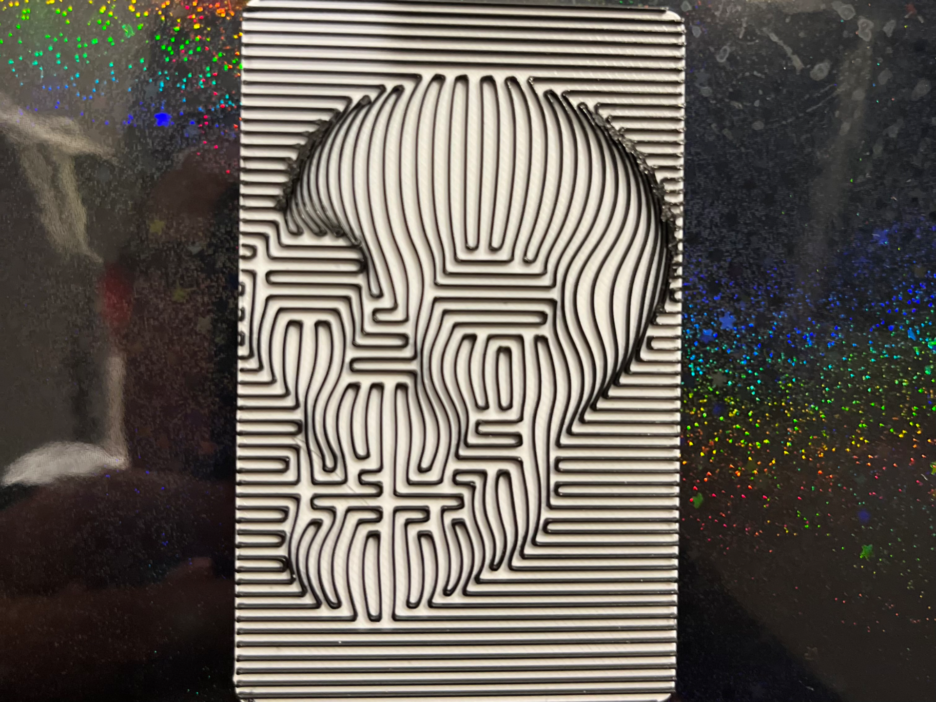 Optical Illusion Skull Card