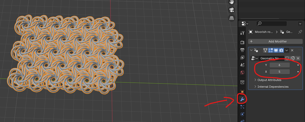 Moorish Rose weave Parametric Chainmail