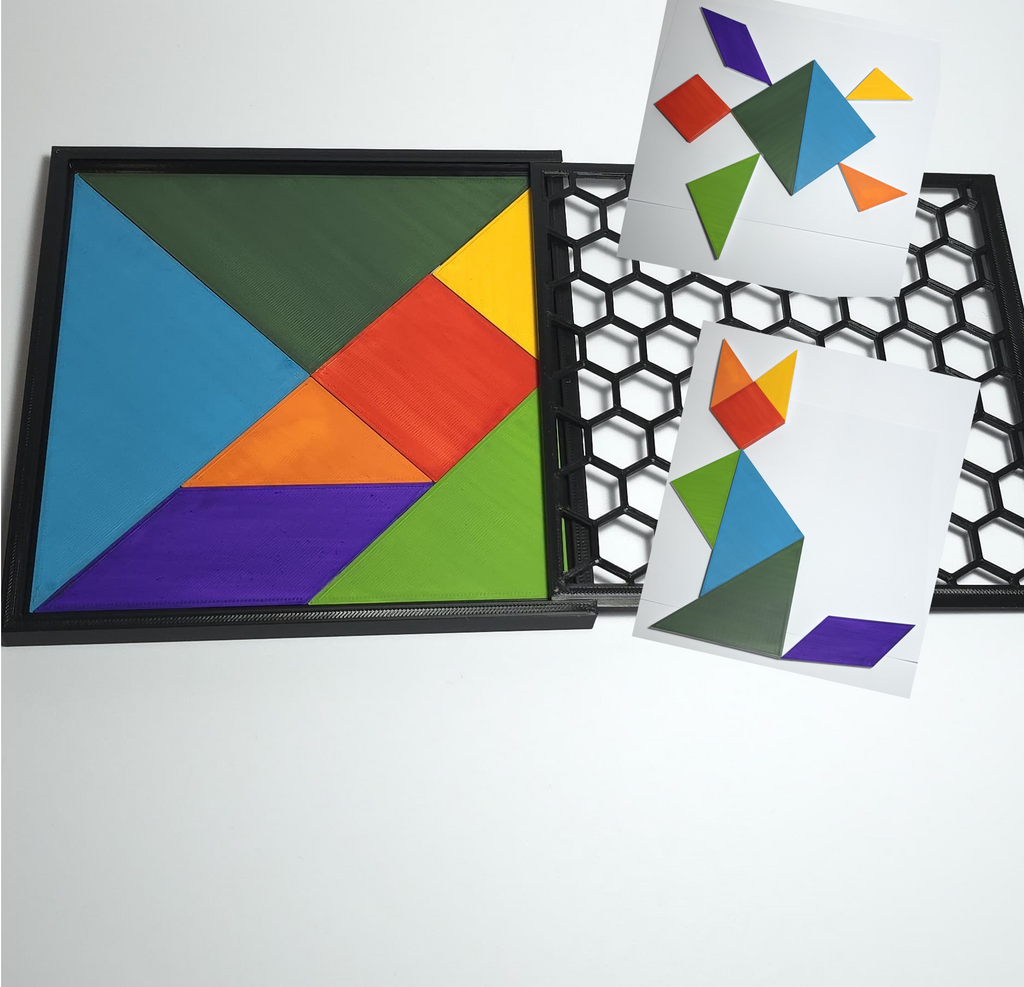 Tangram Puzzle Tiles (With Honeycomb Cover)