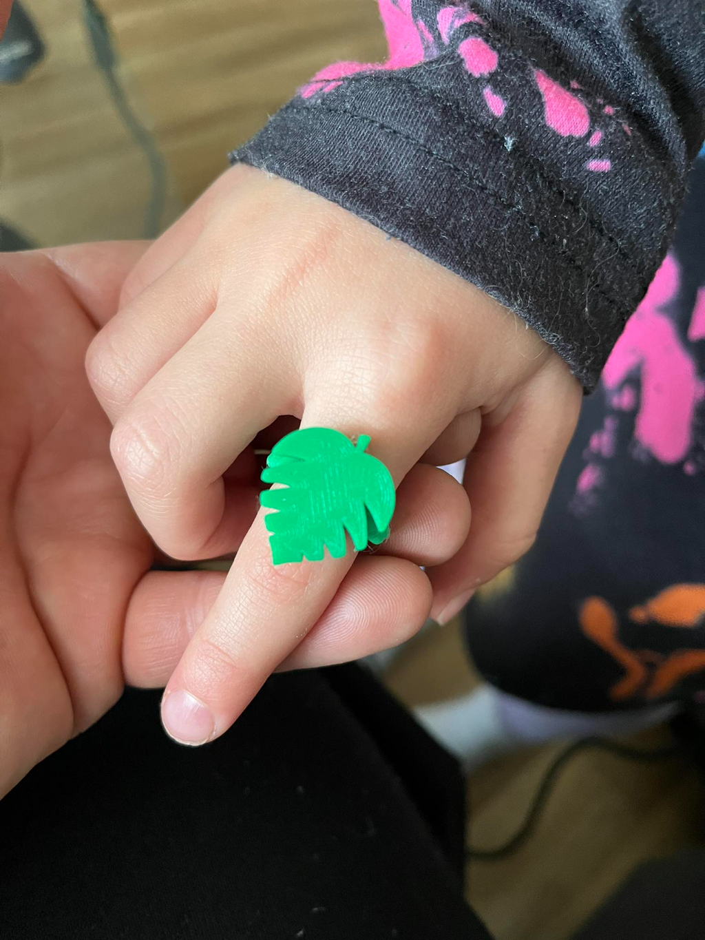 Leaf Rings with natural leaves for girls