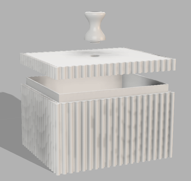 Wattestäbchen Box mit Deckel (Innenraum 103x84x65)