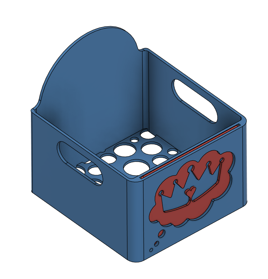 Pixi storage box with front insert