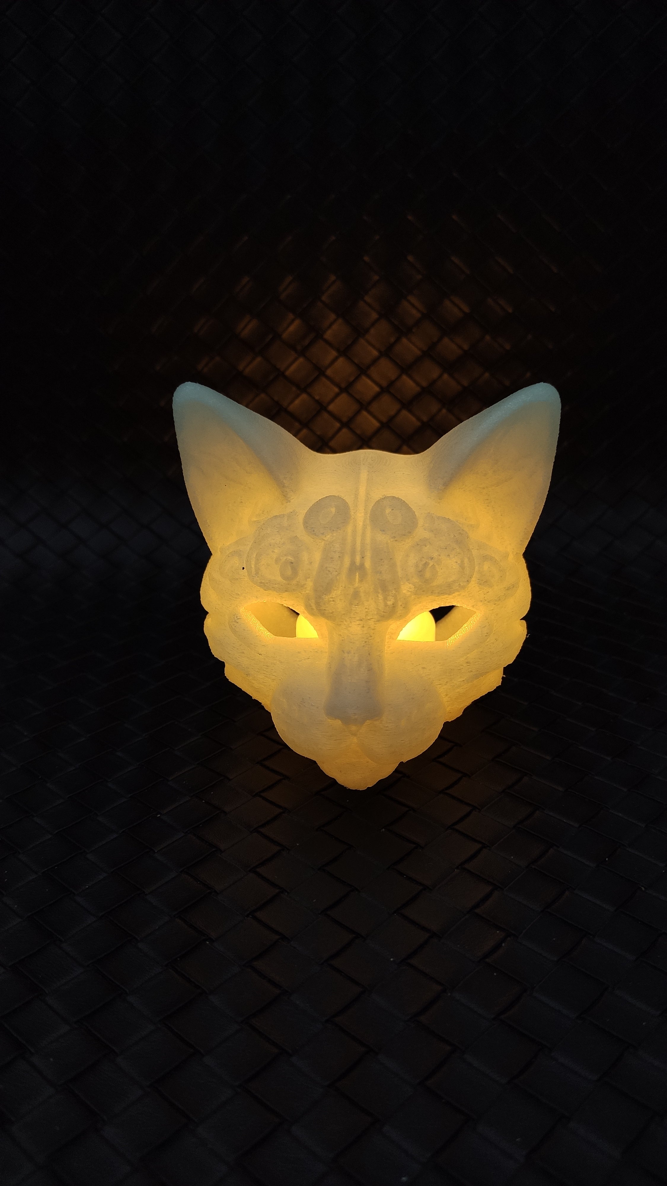 Cat Head - LED tea light holder