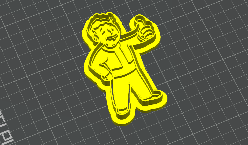 Fallout Vault Boy Cookie Cutter and Stamp