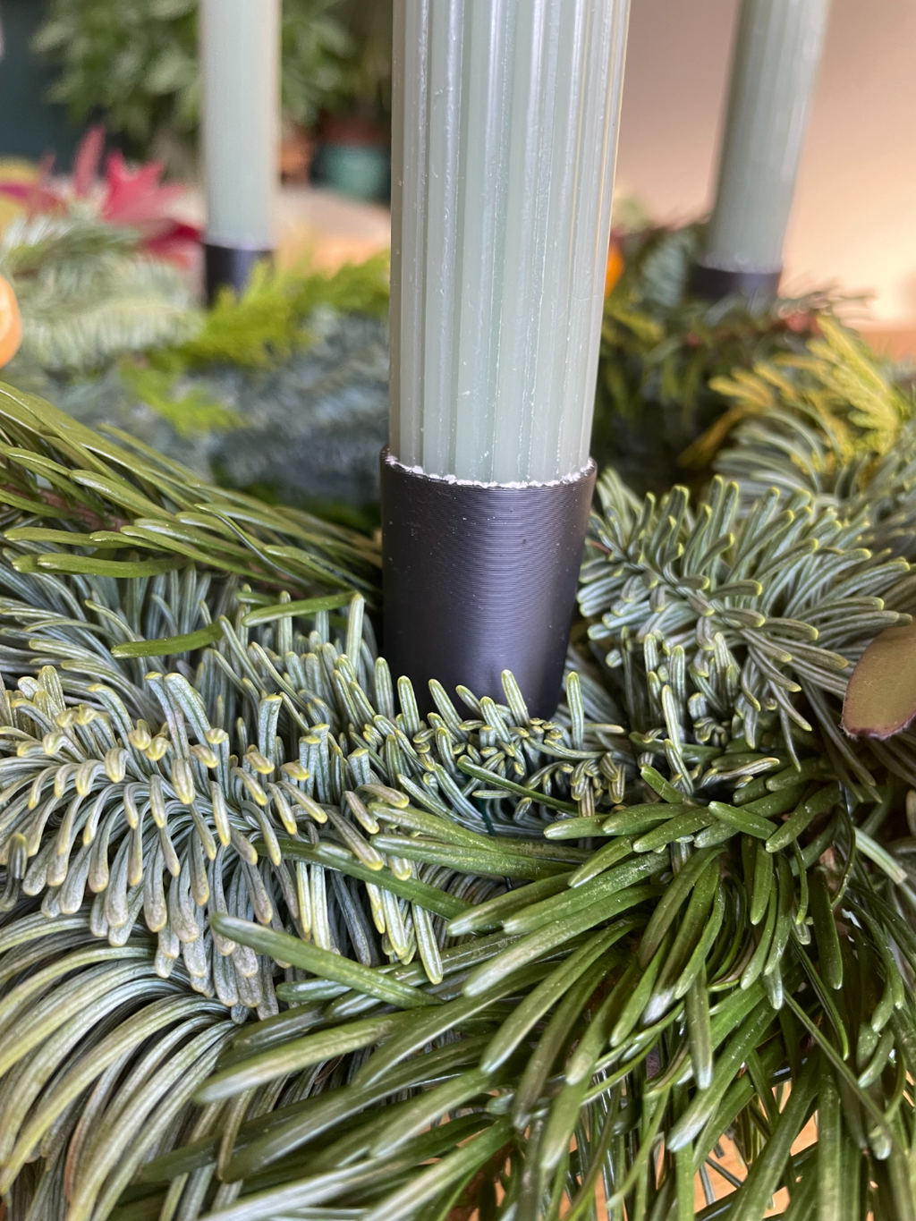Advent Wreath Candle stick for thin candles