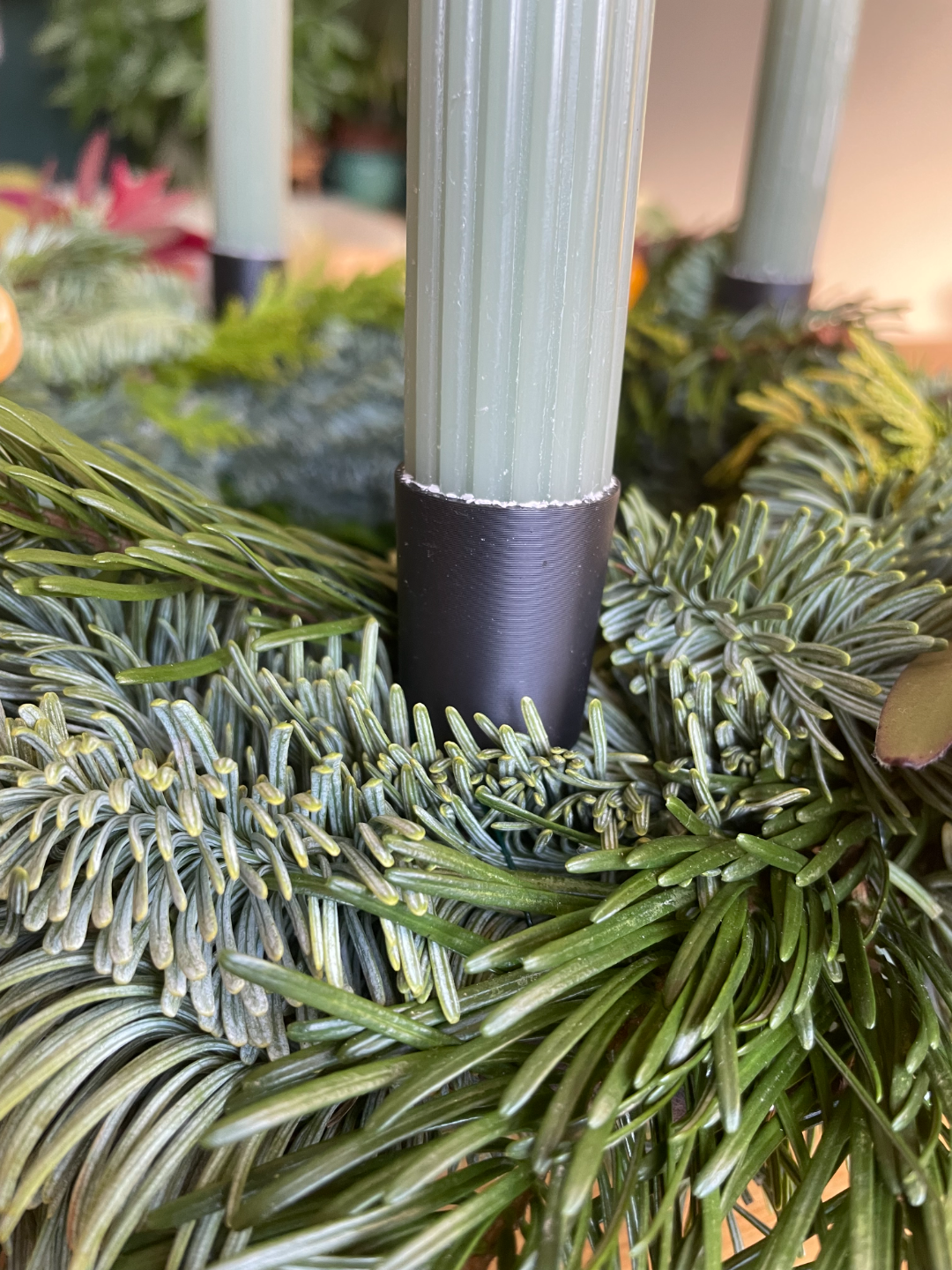 Advent Wreath Candle stick for thin candles