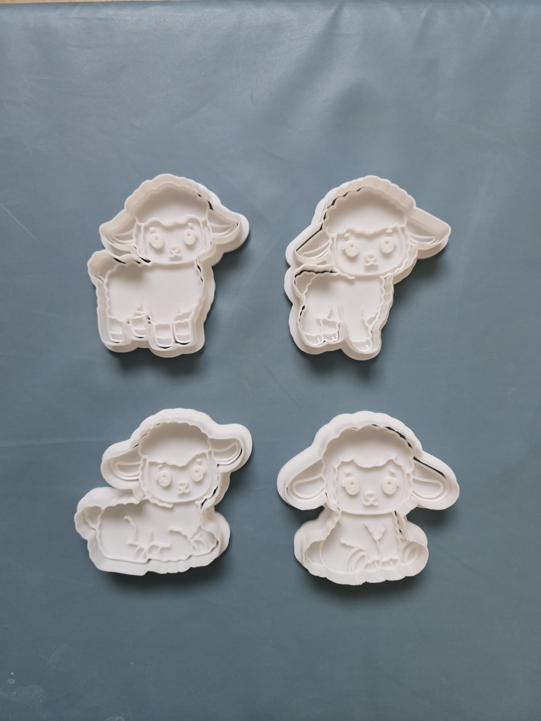 Cute Sheep Animal Cookie Cutter Playdoh Stamp Farm