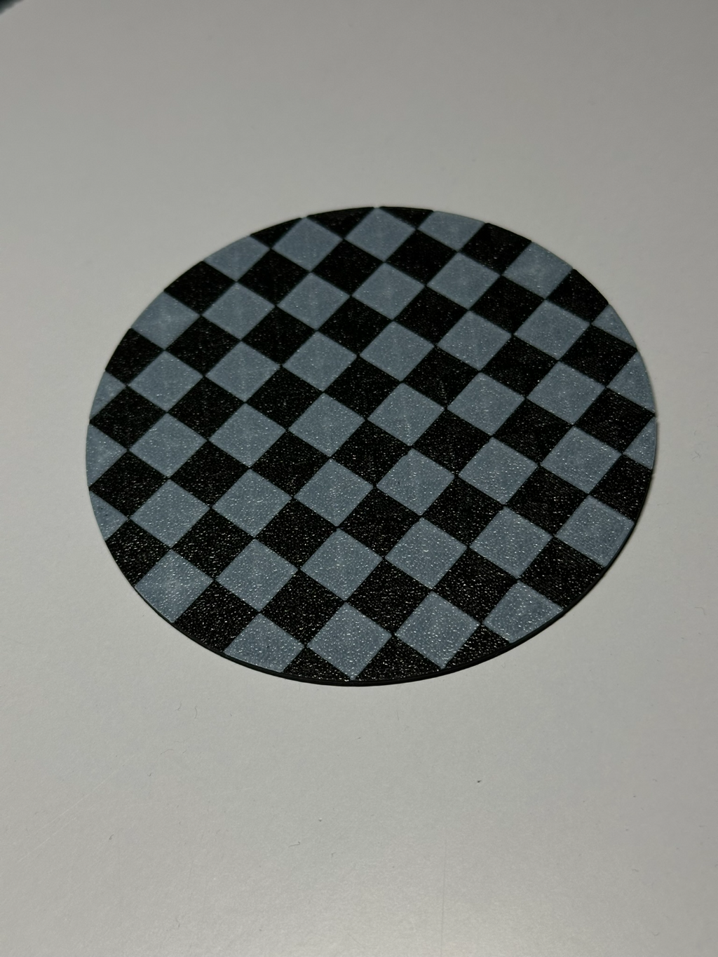 Retro chessboard pattern coaster