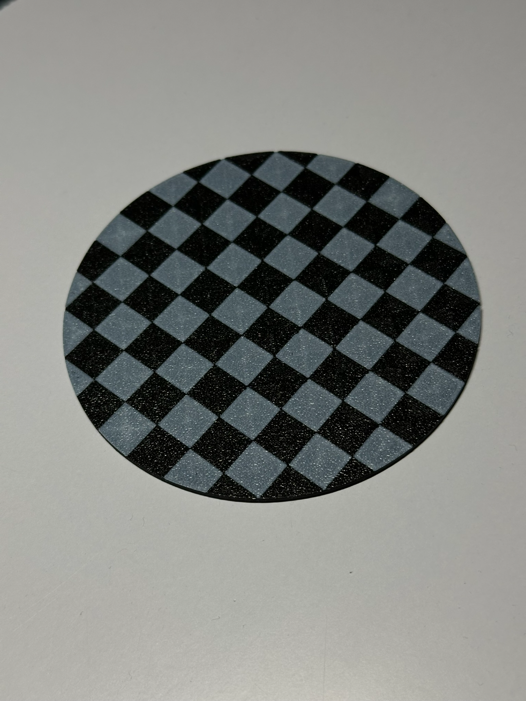 Retro chessboard pattern coaster