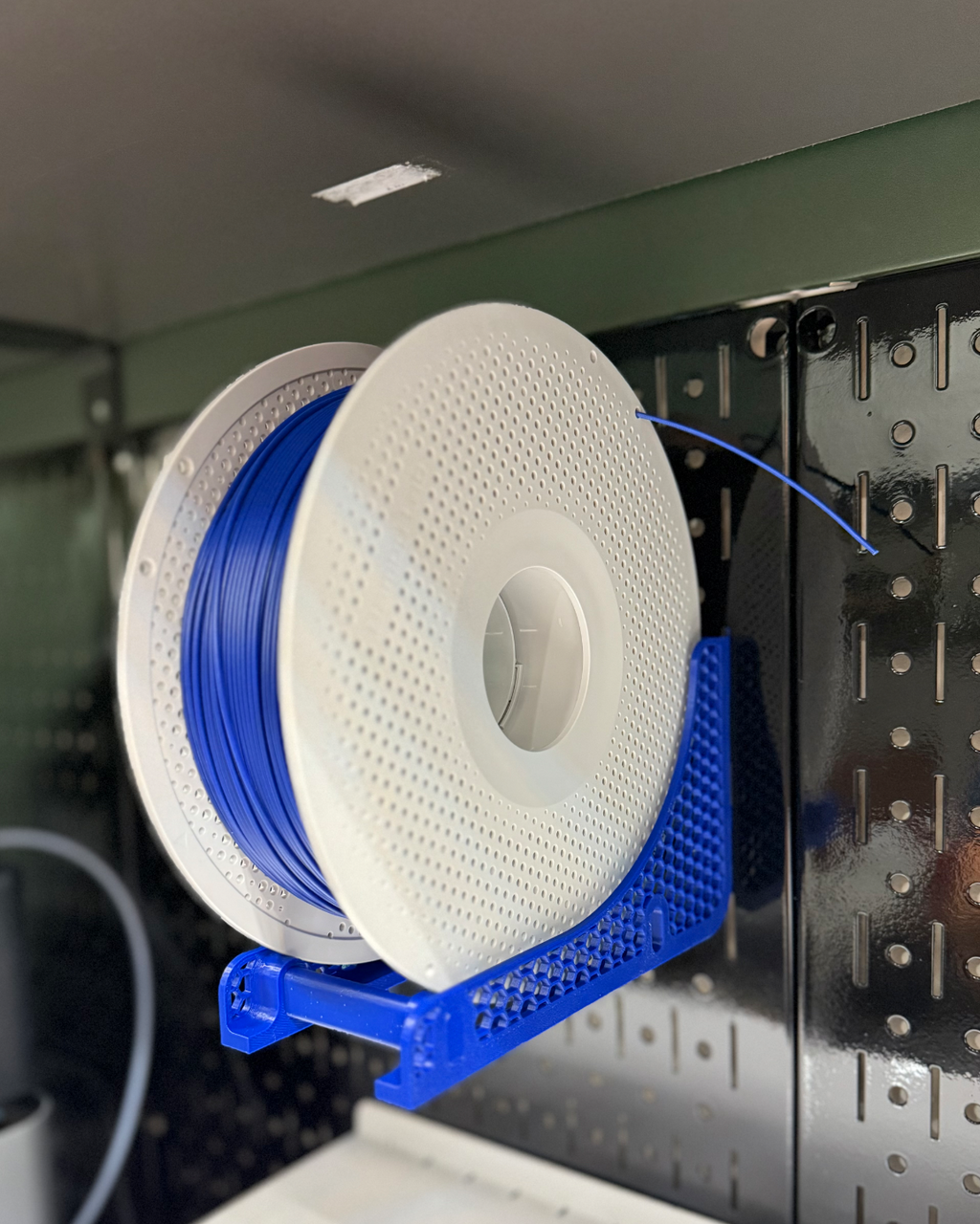 Filament Spool Holder for Wall Control Pegboard