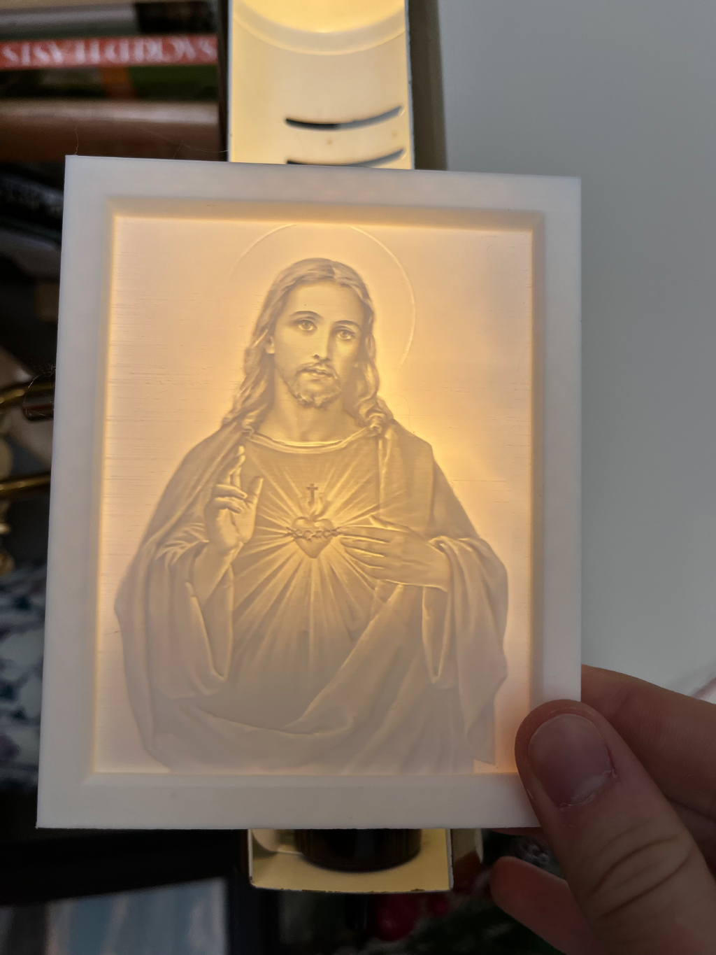 Lithophane - The Sacred Heart of Jesus