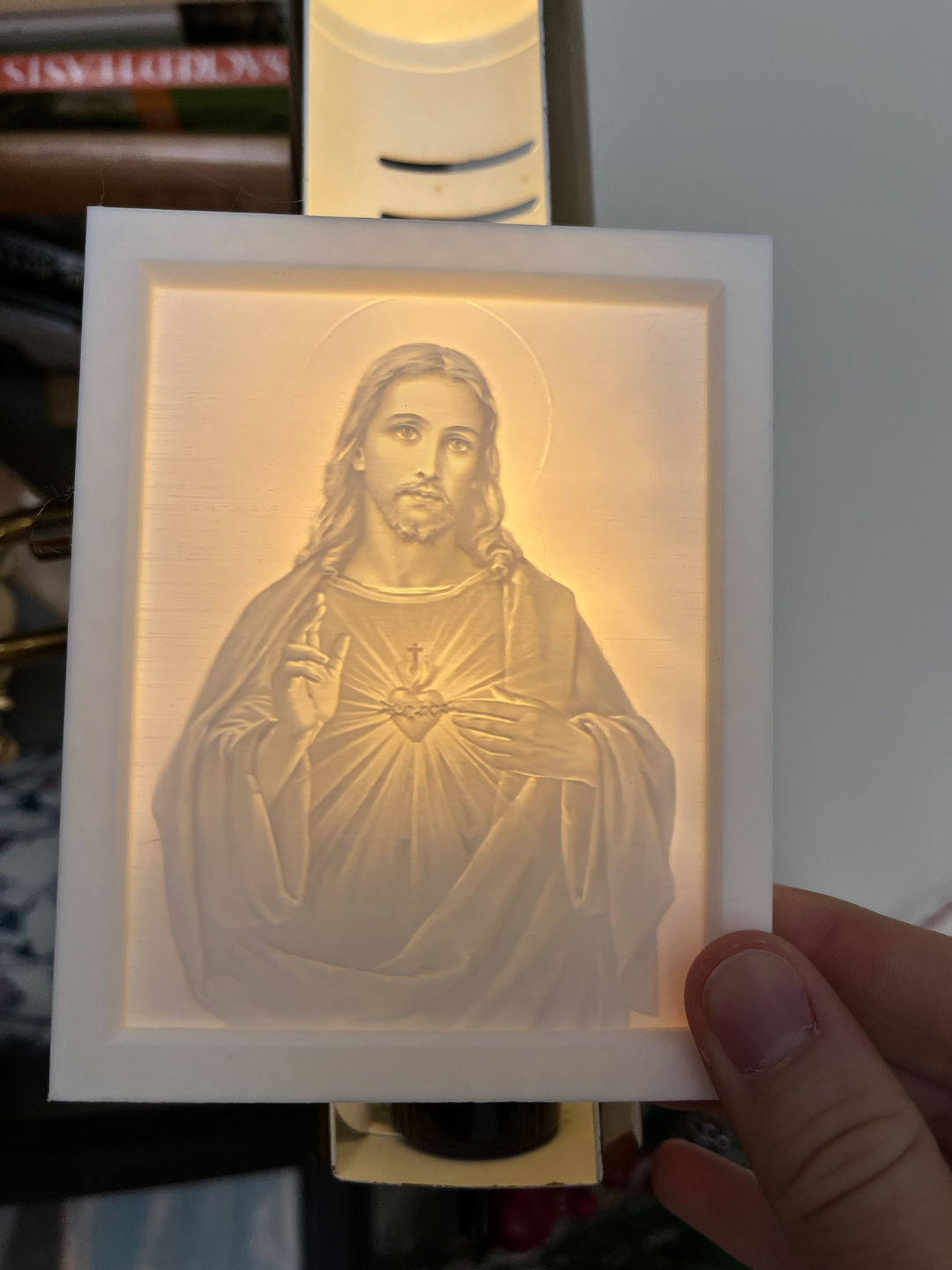 Lithophane - The Sacred Heart of Jesus