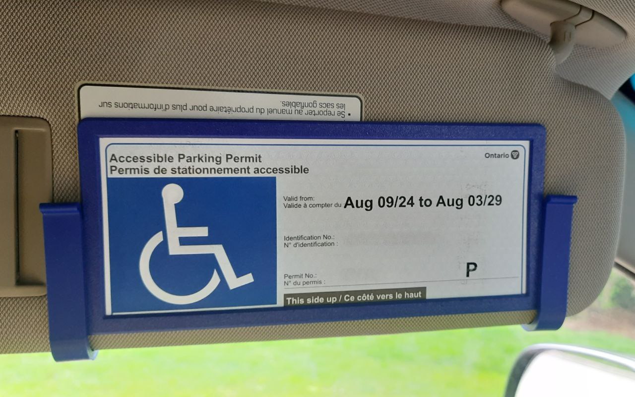 Sun visor document holder / frame (parking permit)