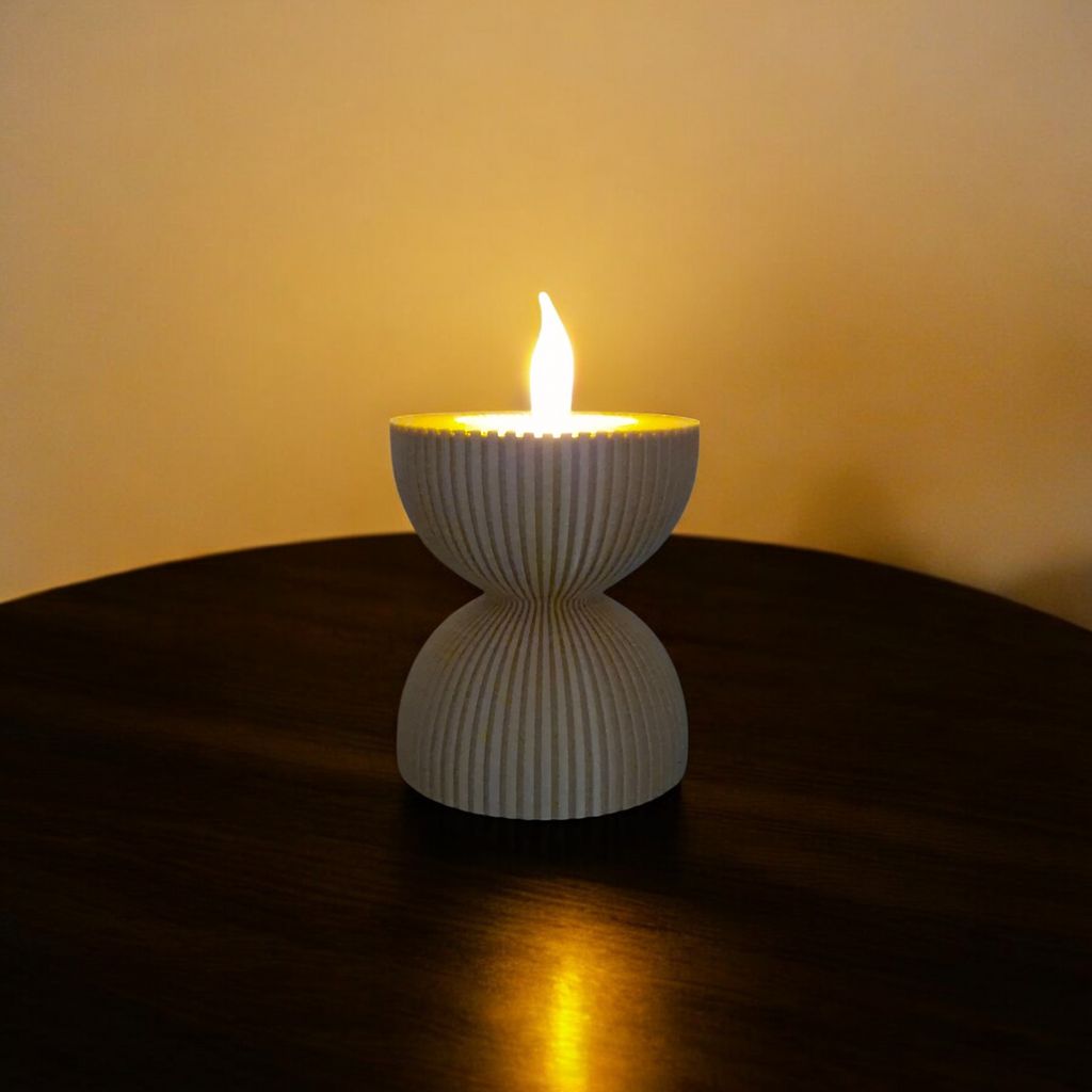 Hourglass Candle Holder - sharp edges